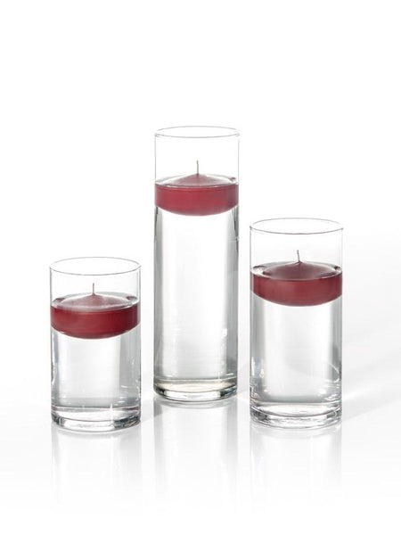 3 Floating Candles and Cylinder Vases - Set of 18 – Yummicandles