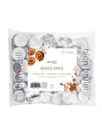 Yummi Candles - 300 Baked Spice Scented Tealight Candles Bulk