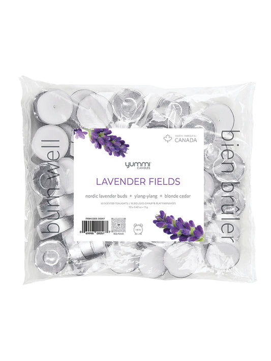 300 Lavender Fields Scented Tealight Candles Bulk