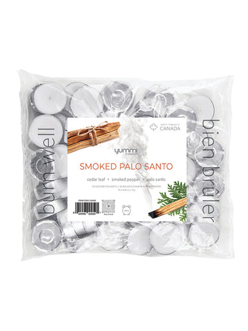 Yummi Candles - 50 Smoked Palo Santo Scented Tealight Candles