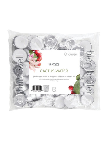 Yummi Candles - 50 Cactus Water Scented Tealight Candles