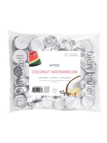 Yummi Candles - 50 Coconut Watermelon Scented Tealight Candles