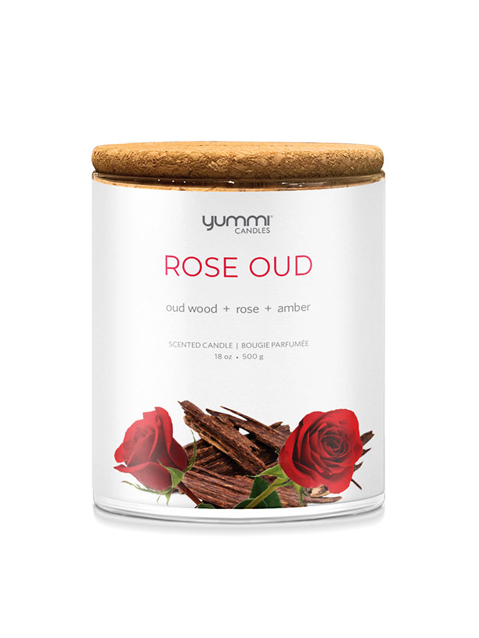 18oz Rose Oud Scented Jar Candles