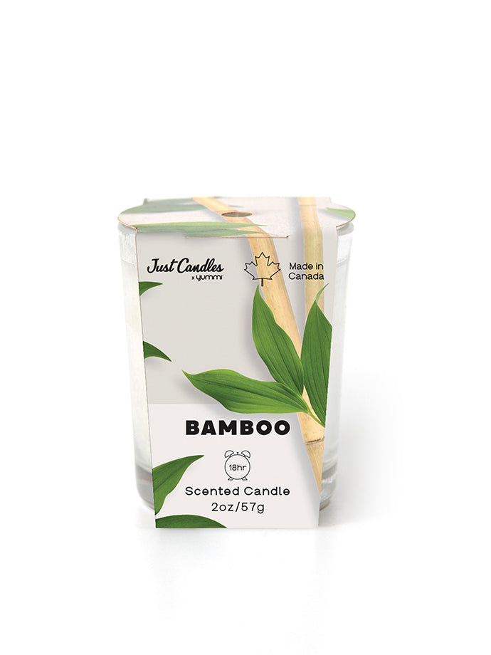 Tarro perfumado con bambú de 2 oz de Just Candles