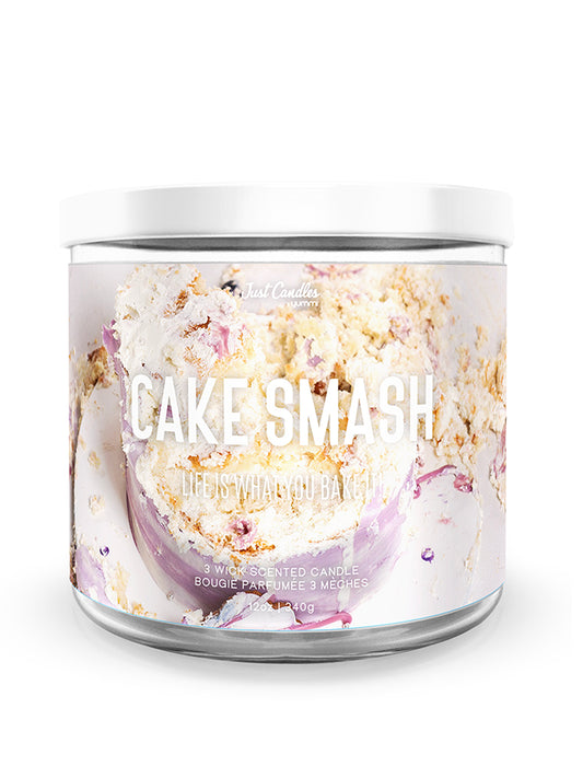 Just Candles 12oz 3-Wick Cake Smash Fairy Scented Jar