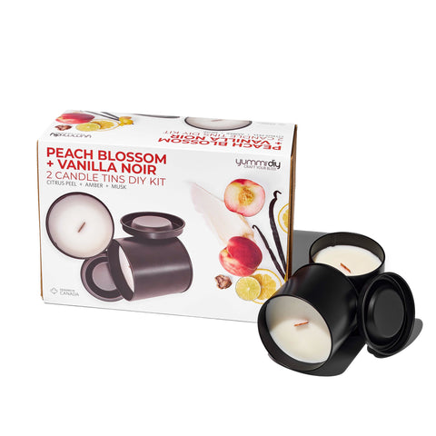 Yummi Candles - DIY Candle - Peach Blossom + Vanilla Noir