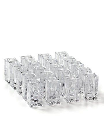 Yummi Candles - 36 Taper Candles, 36 Glass Chimneys and 36 Square Block Holders - Lifestyle - 1