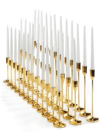 Yummi Candles - 36 Taper Candles and 36 Gold Virtu Candlesticks - Lifestyle - 4