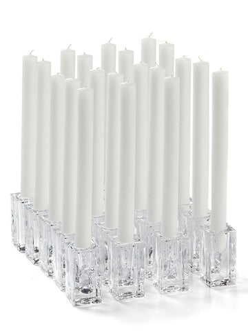 Yummi Candles - 20 Formal Taper Candles & 20 Square Block Holders - Lifestyle - 3