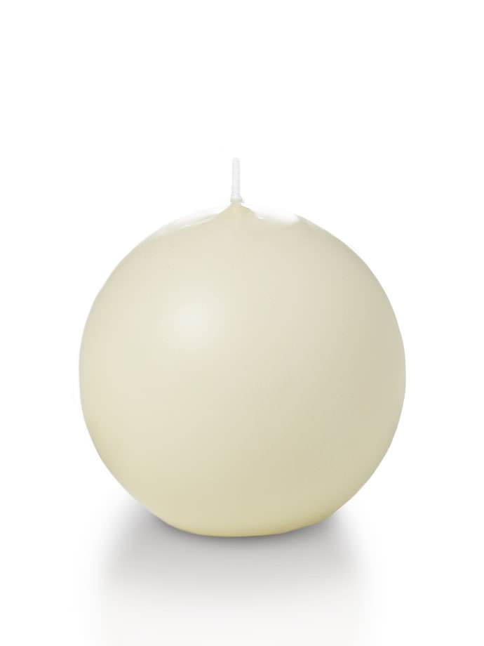 2.8" Sphere / Ball Candles Ivory