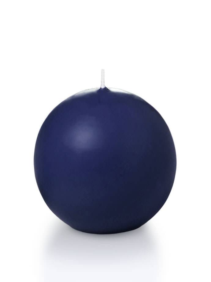 2.8" Sphere / Ball Candles Navy Blue