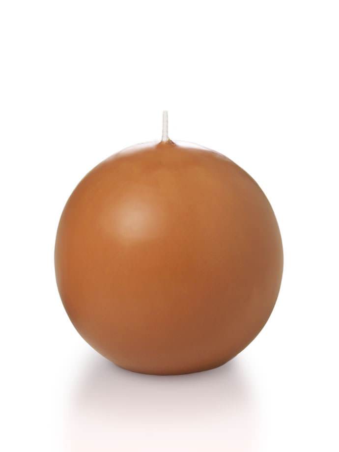 2.8" Sphere / Ball Candles Sienna