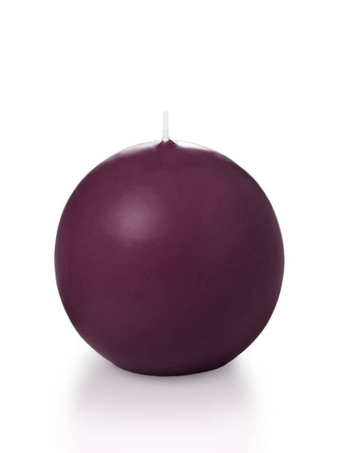 2.8" Sphere / Ball Candles Magenta