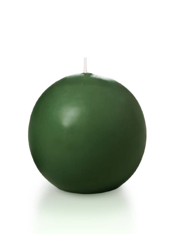 2.8" Sphere / Ball Candles Hunter Green