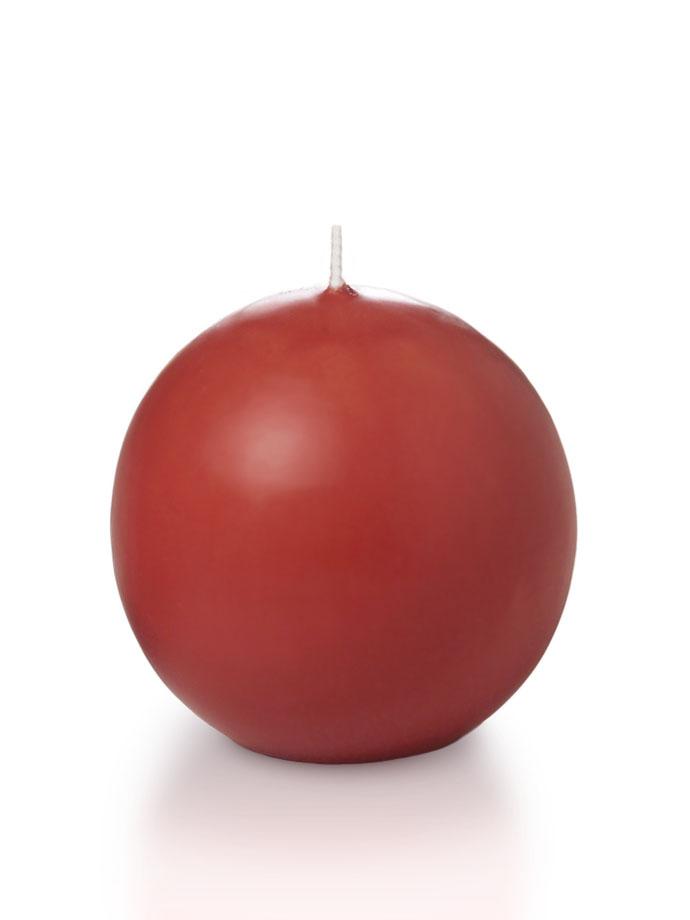 2.8" Sphere / Ball Candles Ruby Red