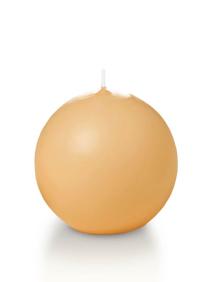 2.8" Sphere / Ball Candles Peach