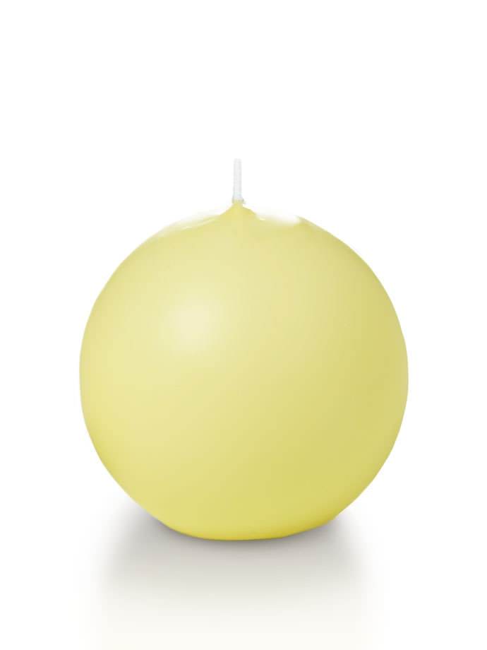 2.8" Sphere / Ball Candles Buttercup Yellow