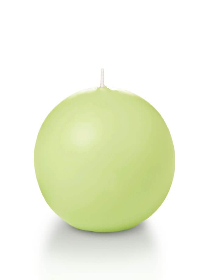 2.8" Sphere / Ball Candles Celery Green