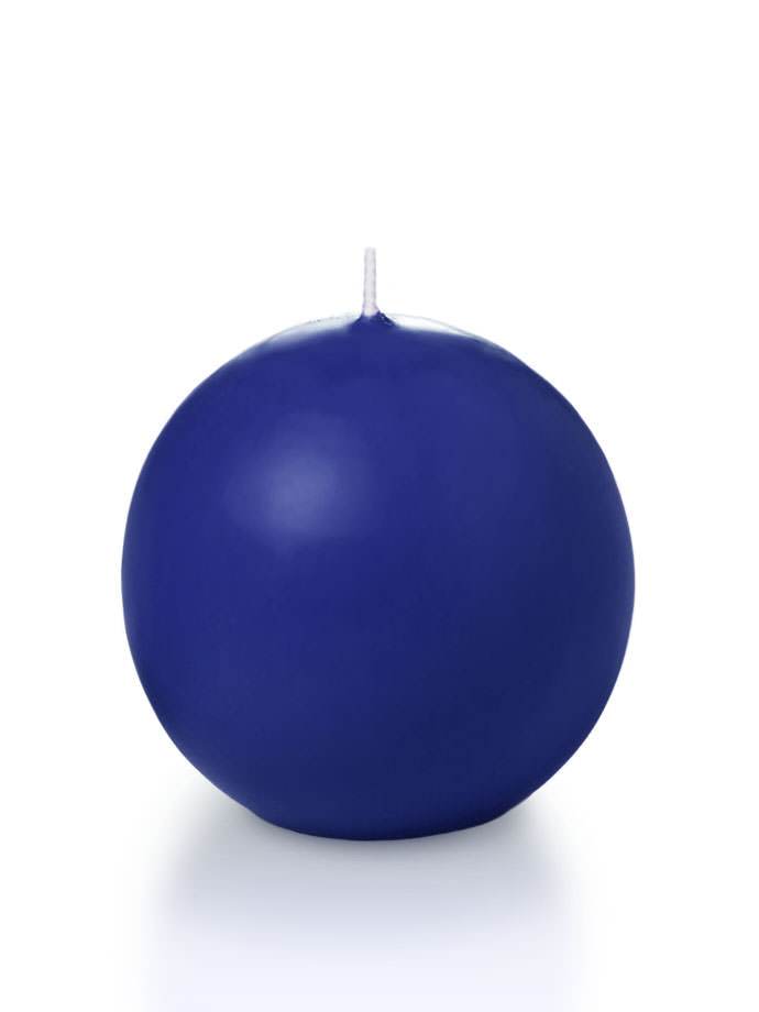 2.8" Sphere / Ball Candles Royal Blue