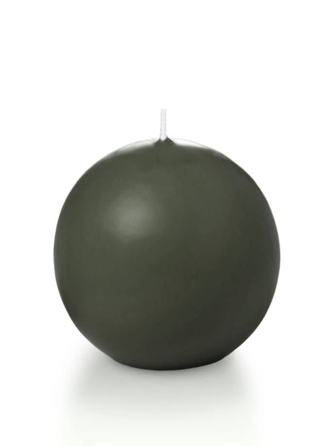 2.8" Sphere / Ball Candles Olive