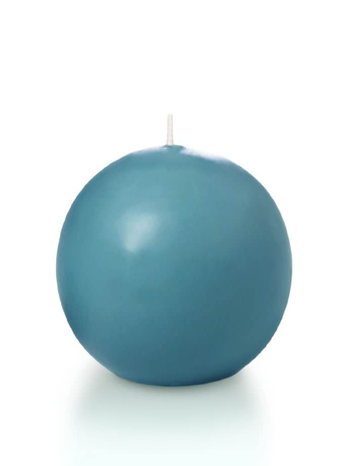 2.8" Sphere / Ball Candles Turquoise