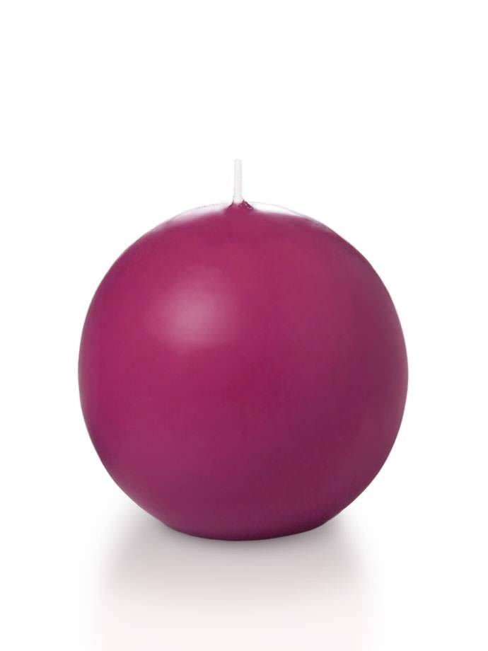 2.8" Sphere / Ball Candles Hot Pink