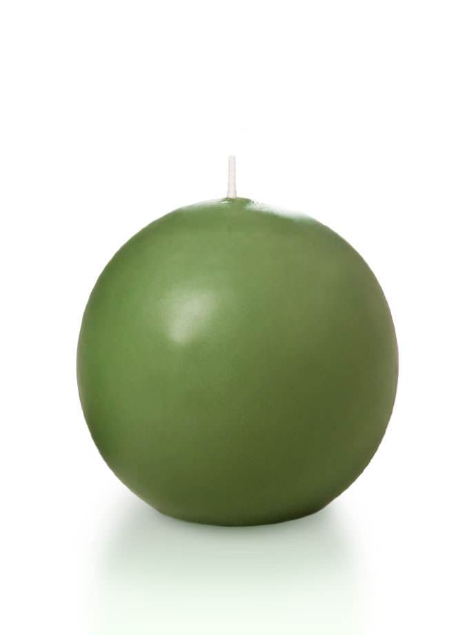 2.8" Sphere / Ball Candles Green Tea