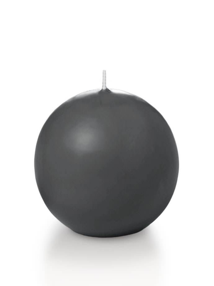 2.8" Sphere / Ball Candles Gray