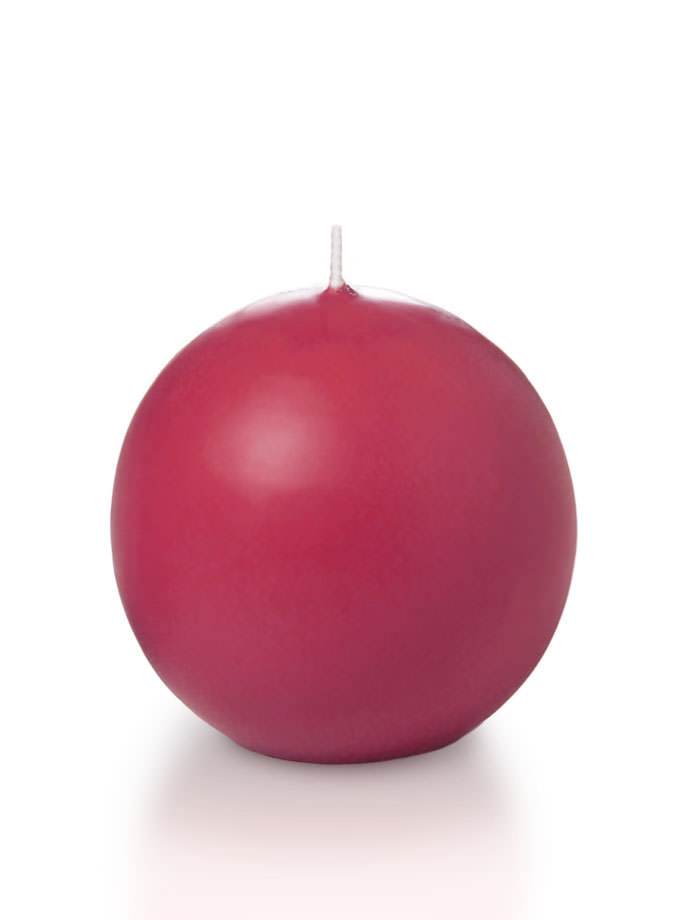 2.8" Sphere / Ball Candles Paradise Pink