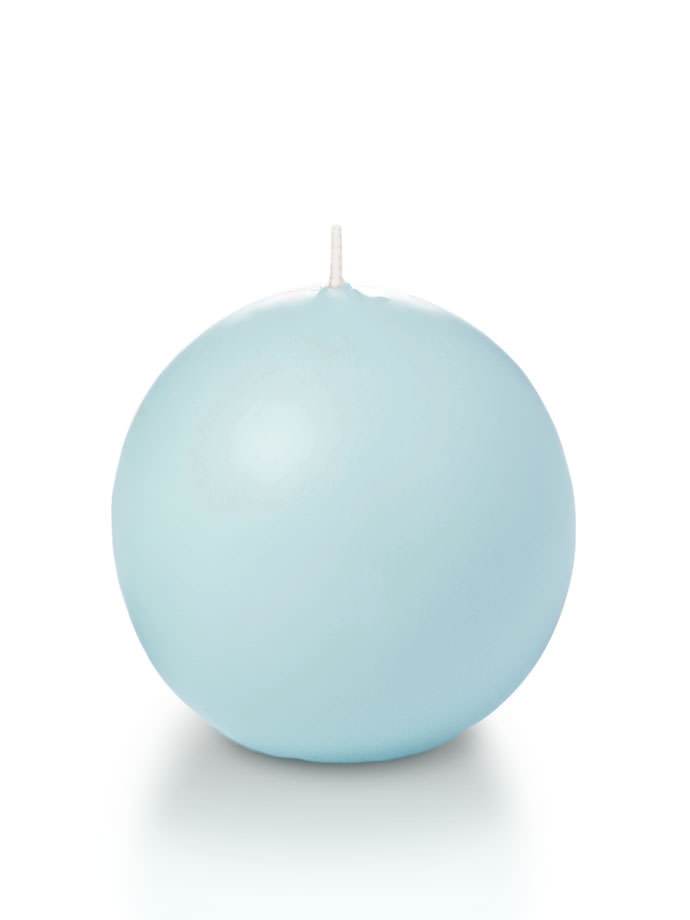 2.8" Sphere / Ball Candles Robin Egg Blue