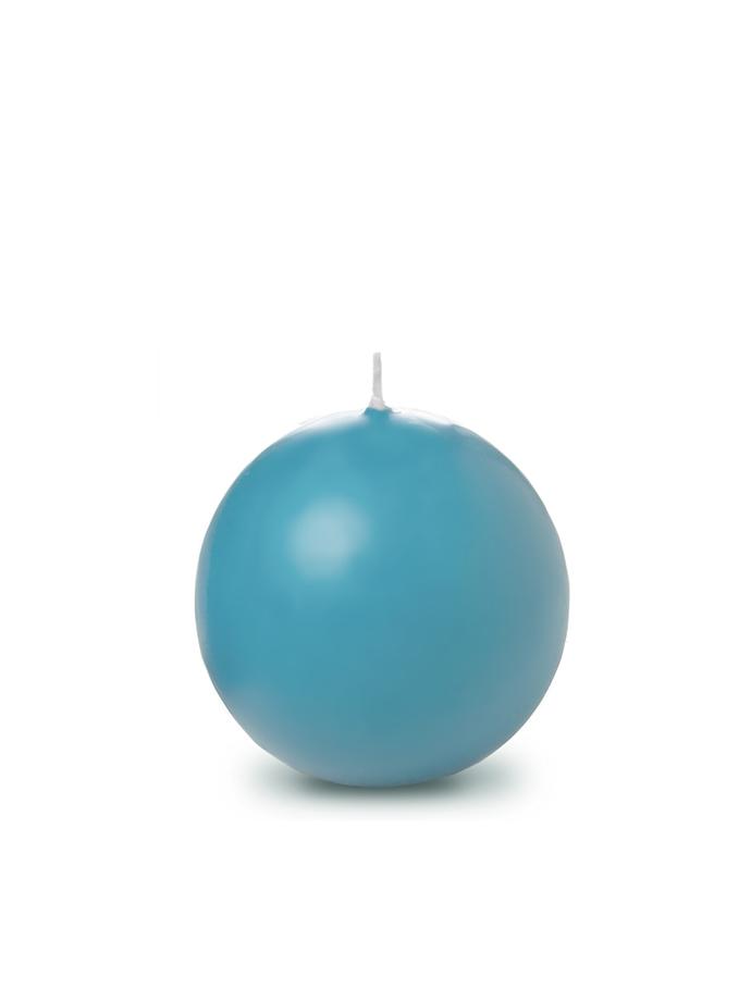 2.8" Sphere / Ball Candles Caribbean Blue