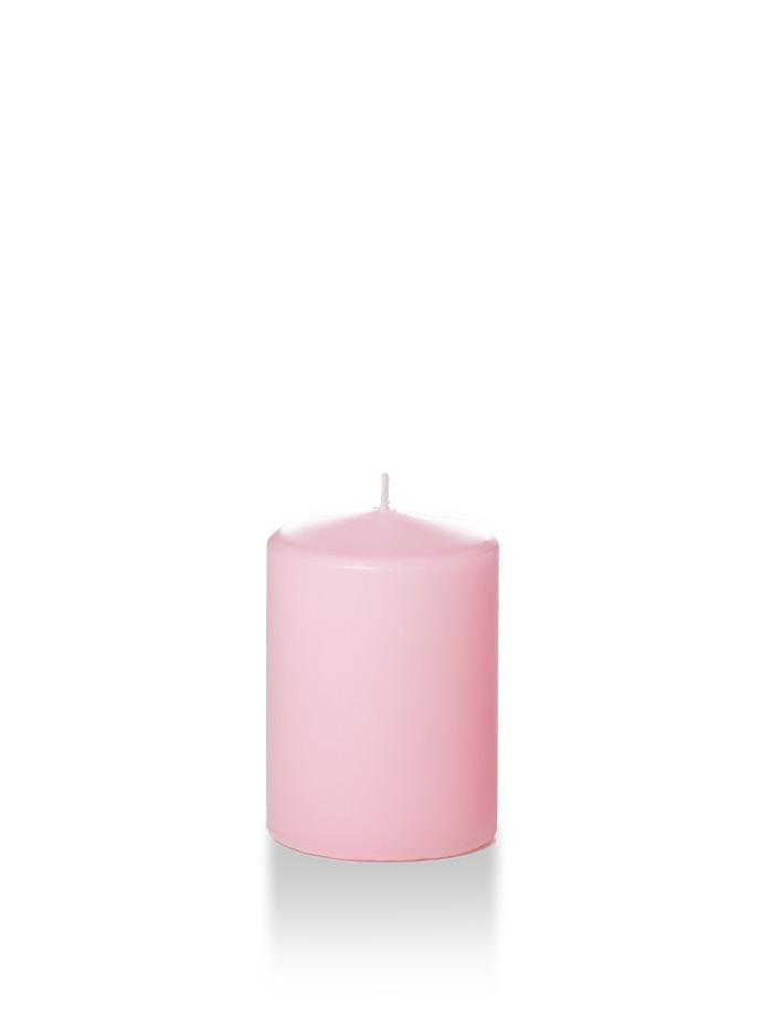 3" x 4" Pillar Candles Light Rose