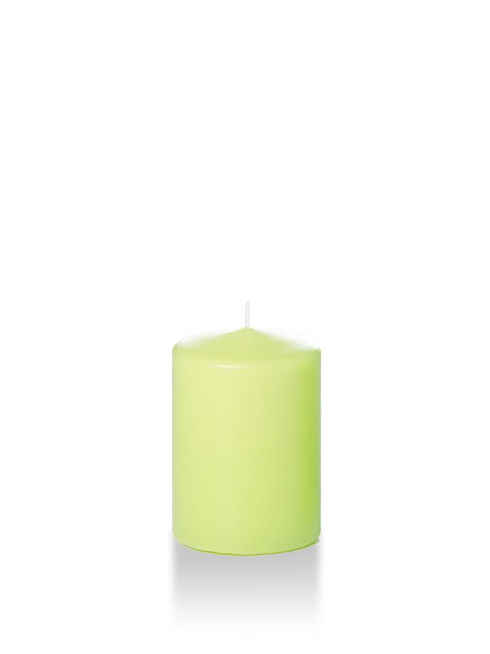 3" x 4" Pillar Candles Celery Green