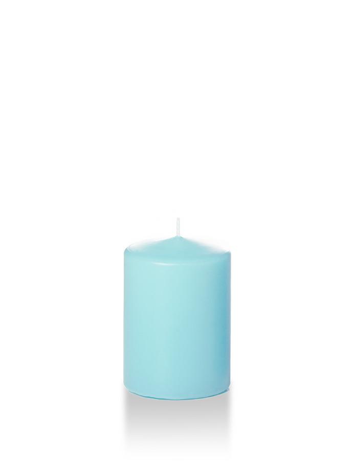 3" x 4" Pillar Candles Robin Egg Blue