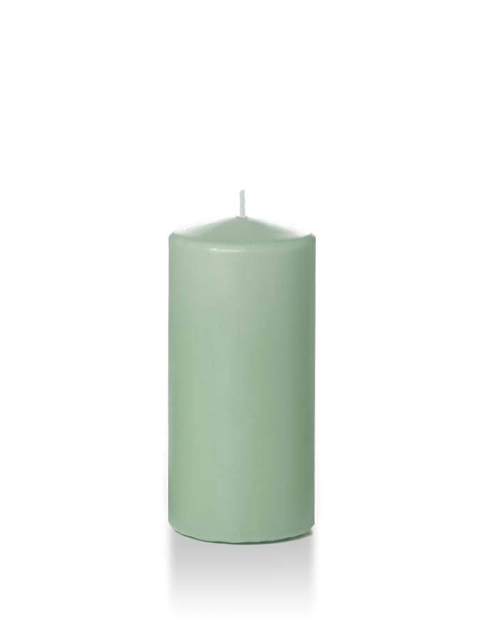 3" x 6" Wholesale Pillar Candles Sage