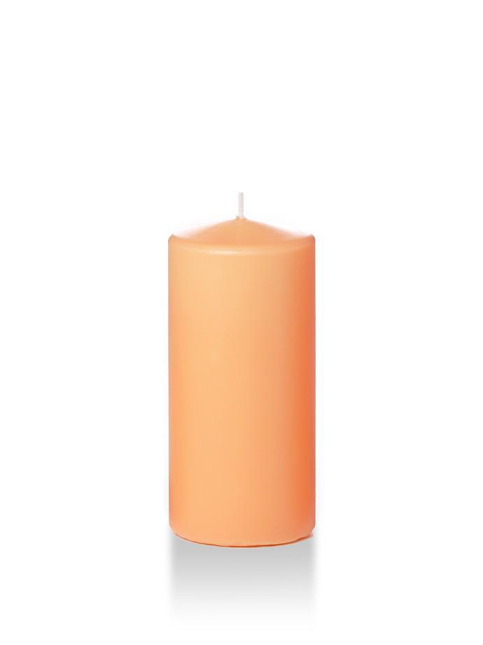 3" x 6" Wholesale Pillar Candles Peach