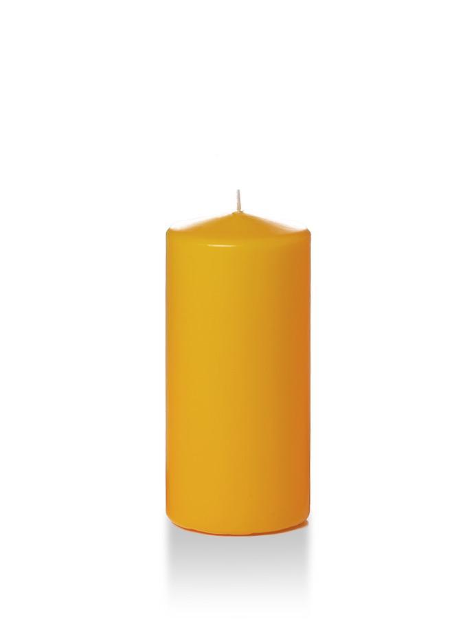 3" x 6" Wholesale Pillar Candles Harvest Gold