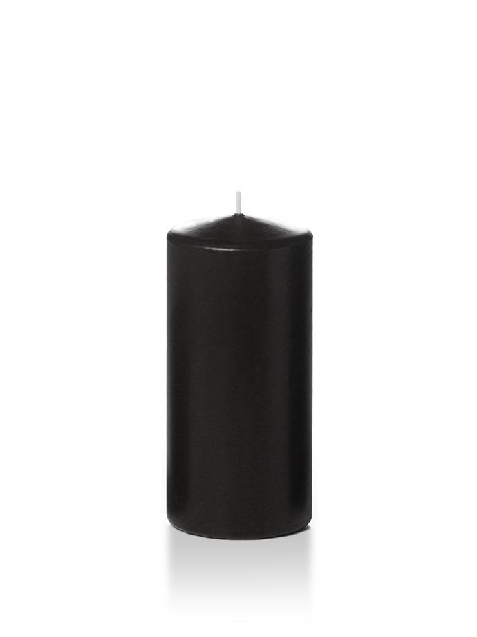 3" x 6" Pillar Candles Black