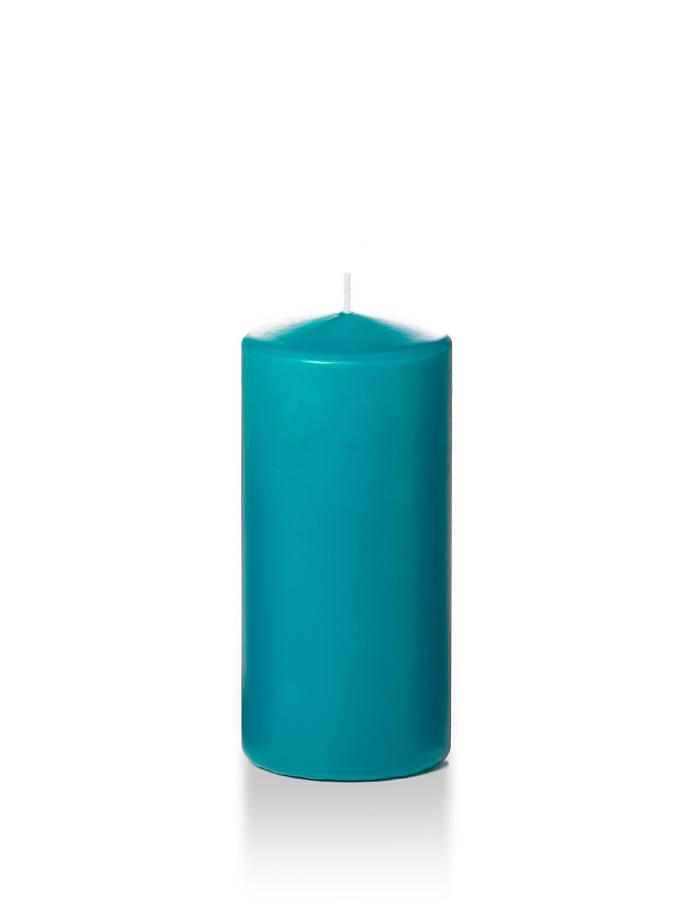 3" x 6" Pillar Candles Turquoise