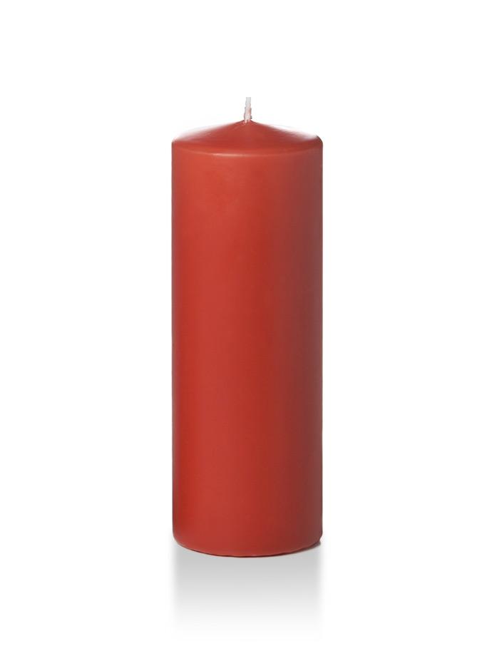 3" x 8" Pillar Candles Brick