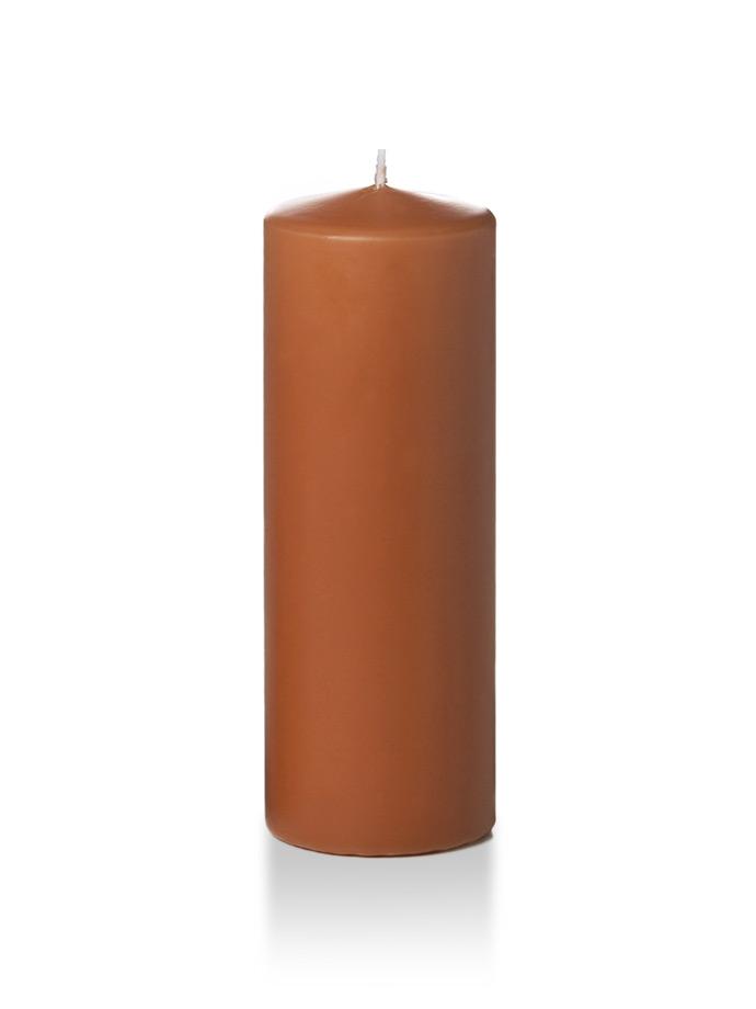 3" x 8" Pillar Candles Toffee