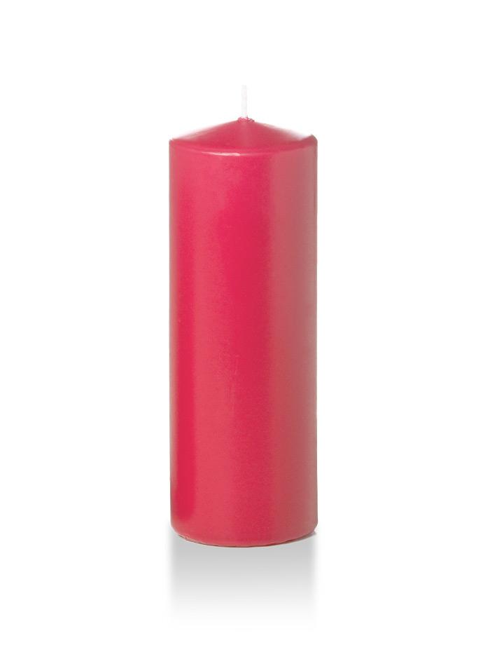 3" x 8" Pillar Candles Paradise Pink