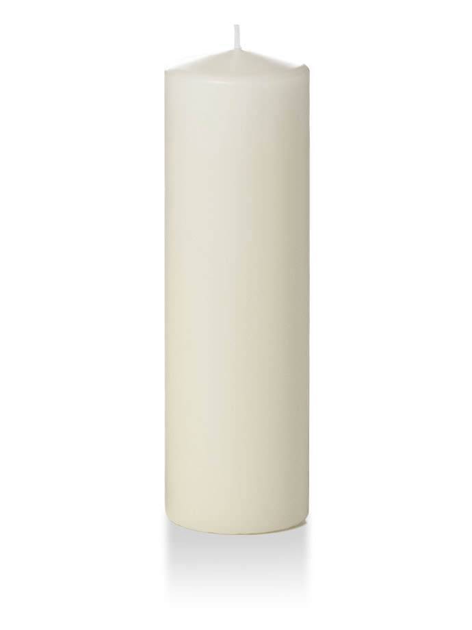 3" x 10" Wholesale Pillar Candles Ivory