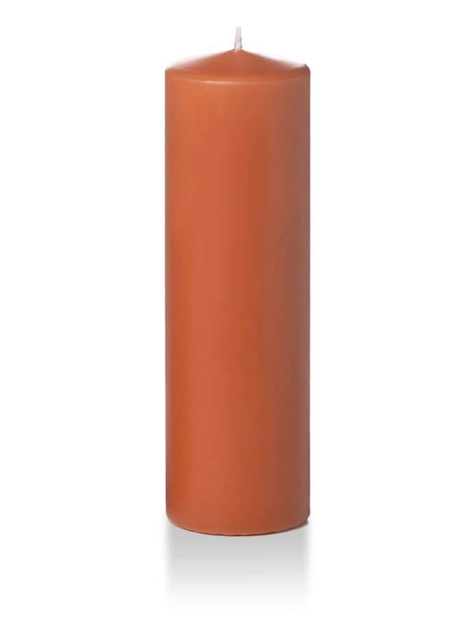 3" x 10" Wholesale Pillar Candles Sienna