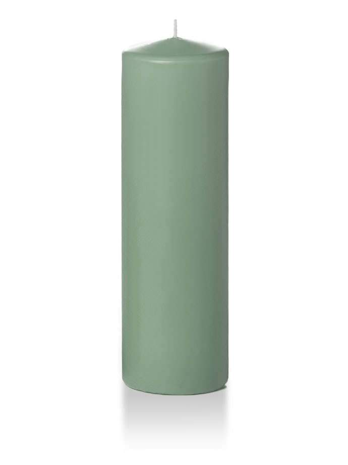 3" x 10" Wholesale Pillar Candles Sage