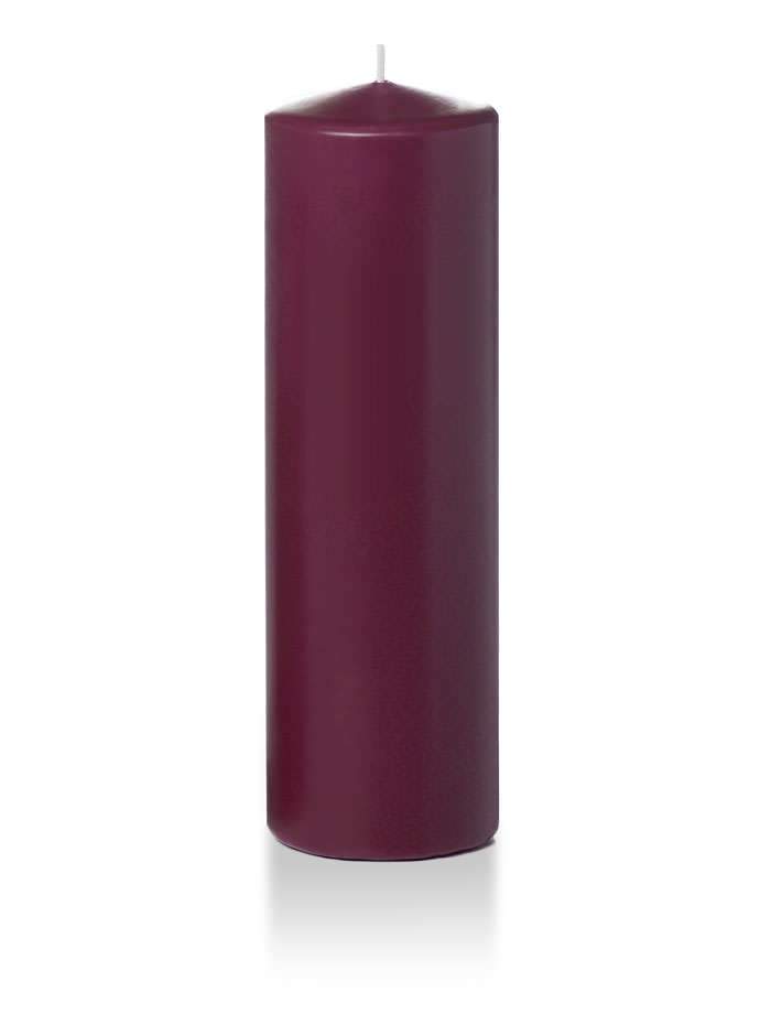 3" x 10" Pillar Candles Magenta