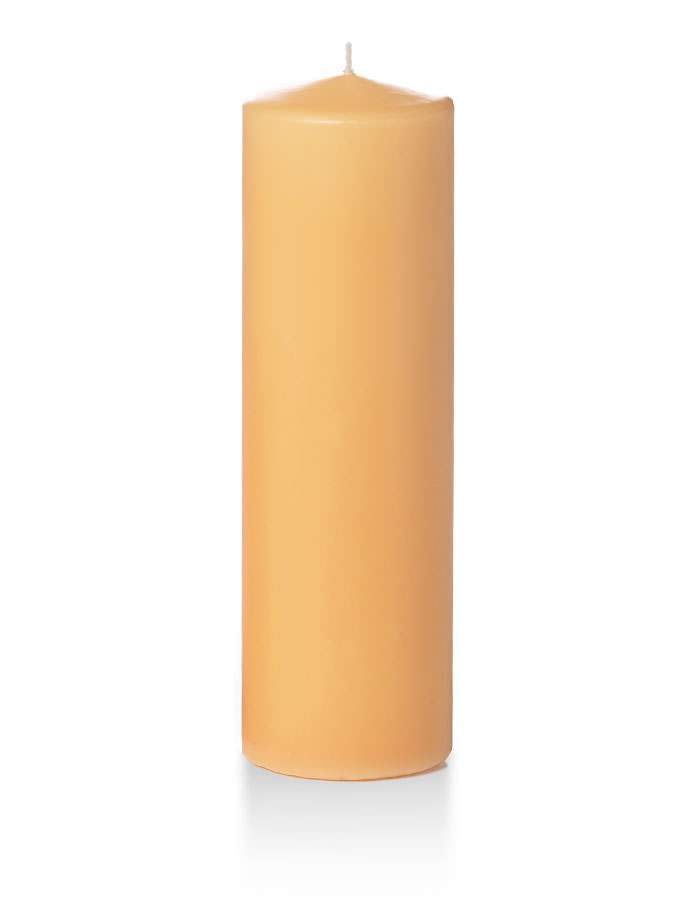 3" x 10" Wholesale Pillar Candles Caramel