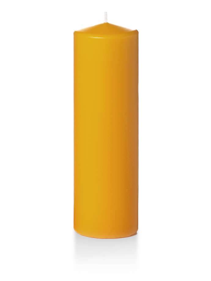 3" x 10" Wholesale Pillar Candles Harvest Gold