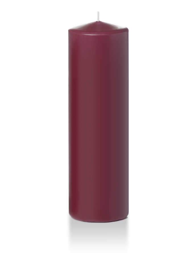 3" x 10" Wholesale Pillar Candles Raspberry