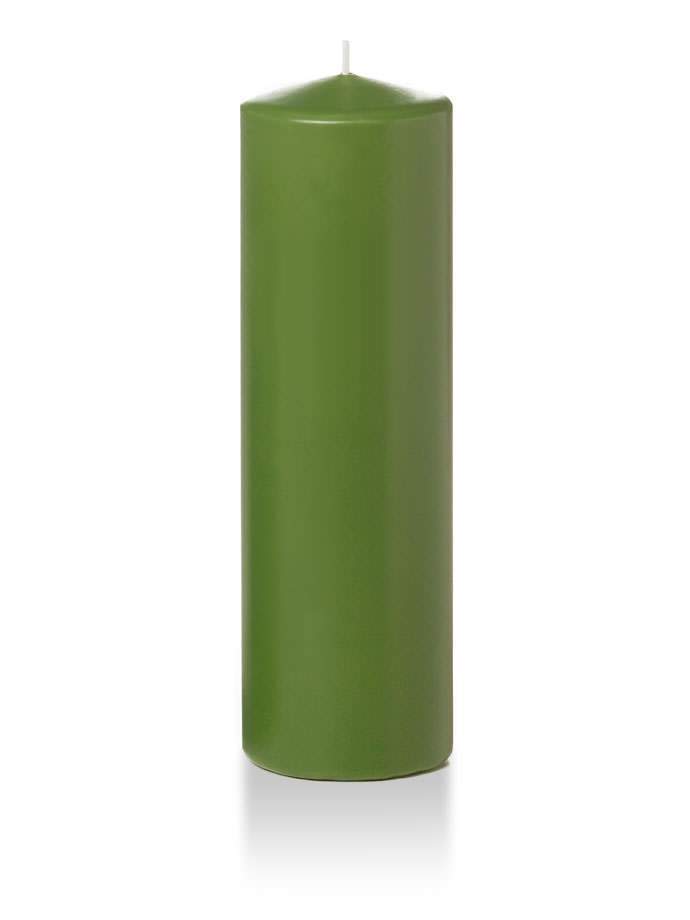 3" x 10" Wholesale Pillar Candles Green Tea